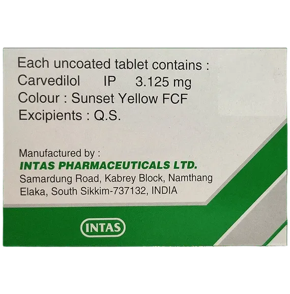 carca 3.125mg tablet 15's